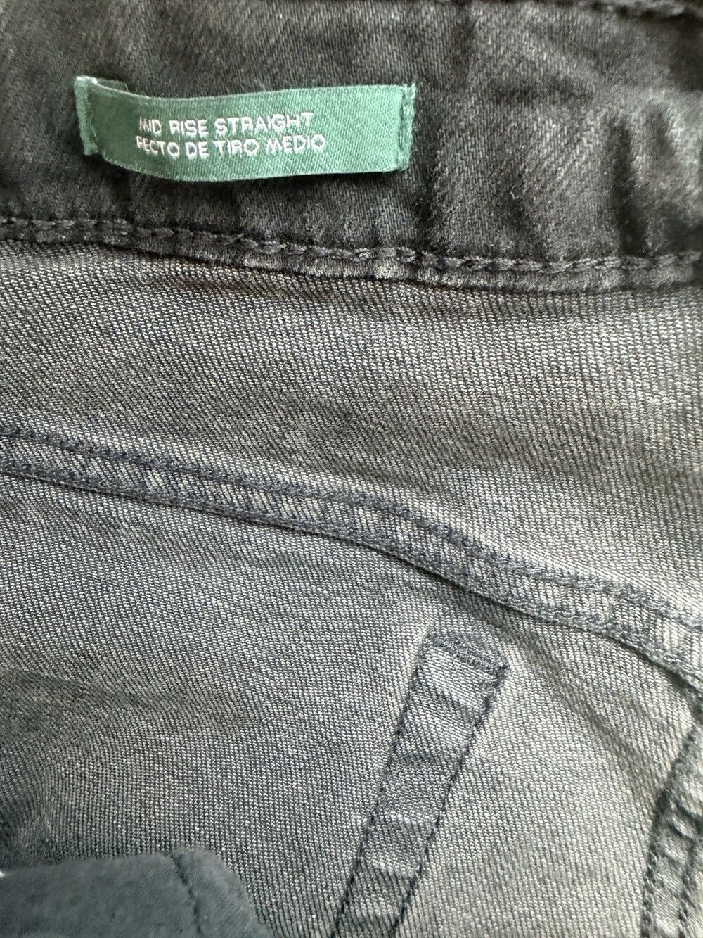 Wild Fable High Rise Easy Rigid Straight Jeans Womens Sz 10 Black Raw Hem New - Picture 9 of 13